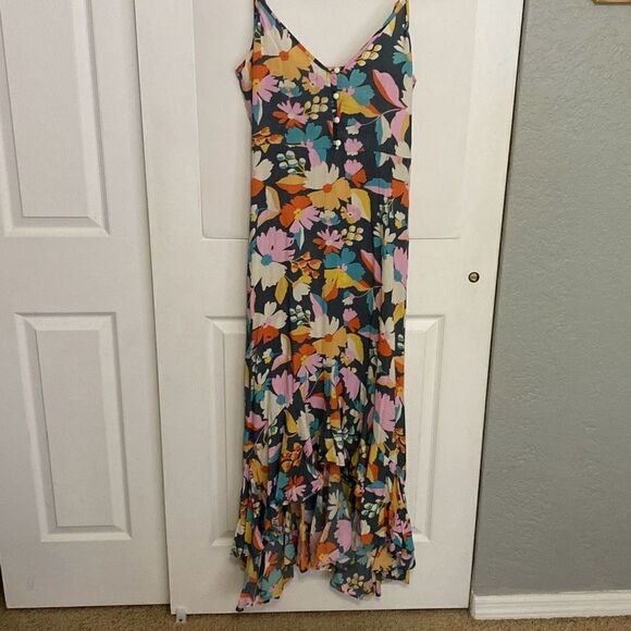 XIX PALMS northern lights anthem maxi dress floral XS hi lo hawaii - Picture 5 of 12